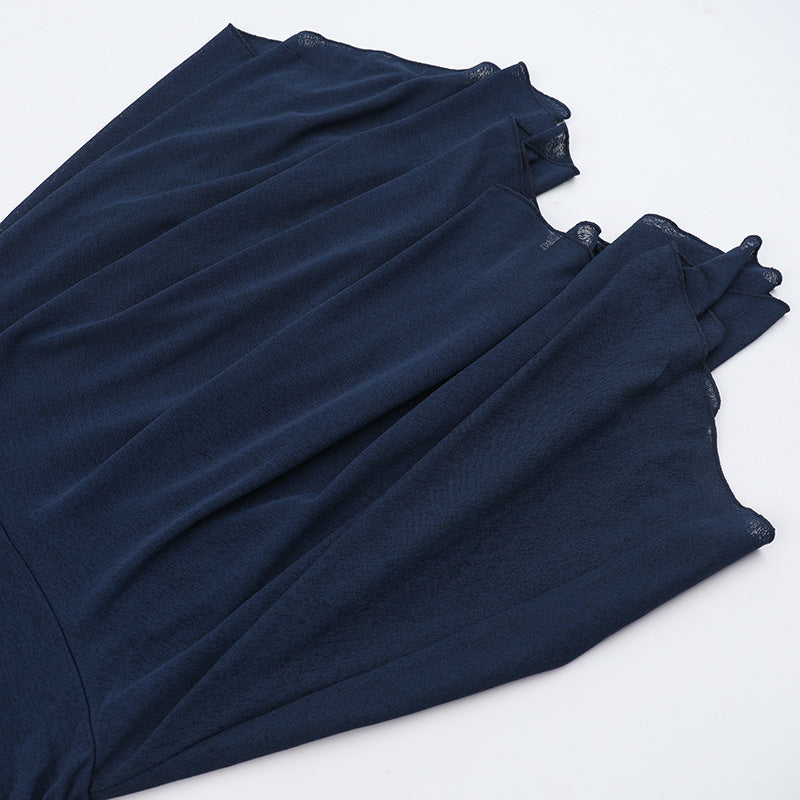 Cosmic Elegance V Neck Dress - Blue