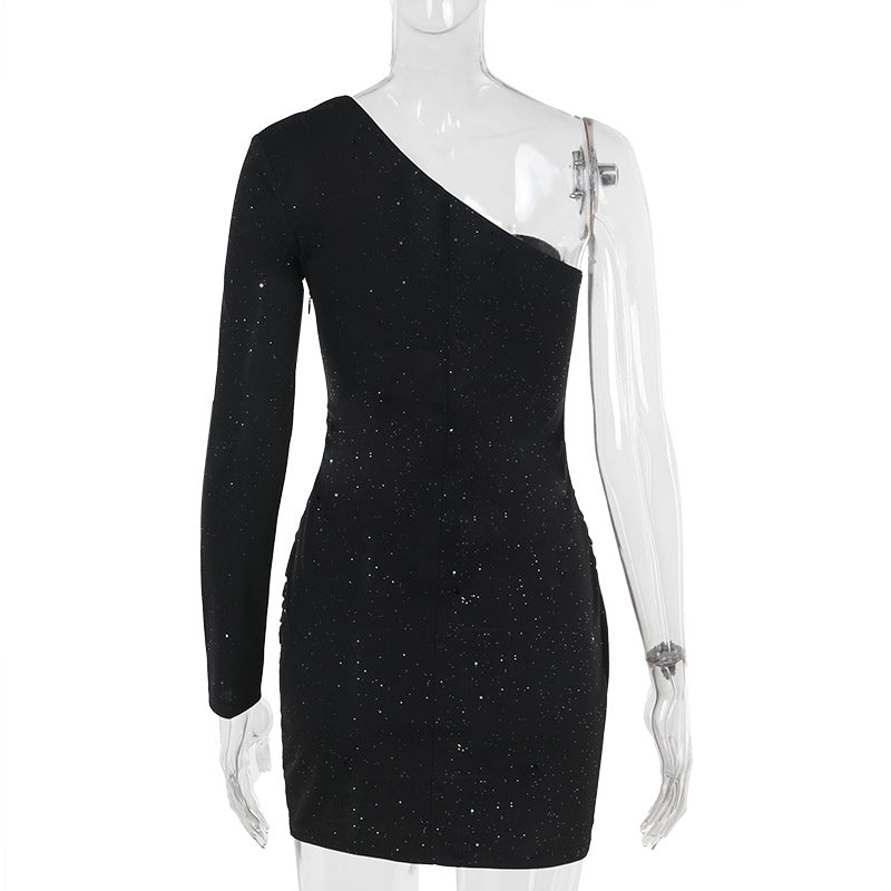 Graceful edge Dress-Black