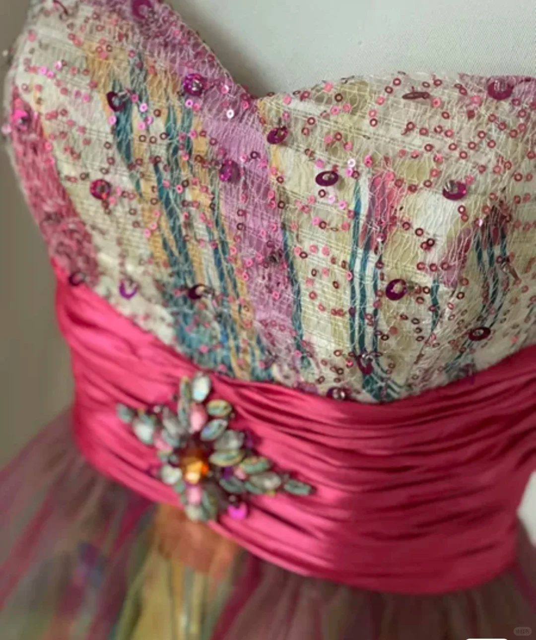 Vintage Spaghetti Straps Tulle Sequin Beaded Mini Homecoming Dress Party Dress S542