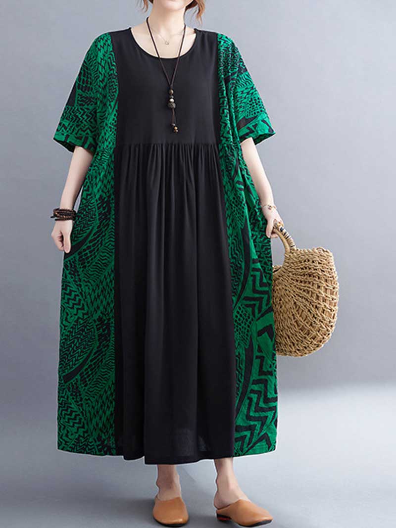 Double Power Printed Smock Dress - Fashionpara