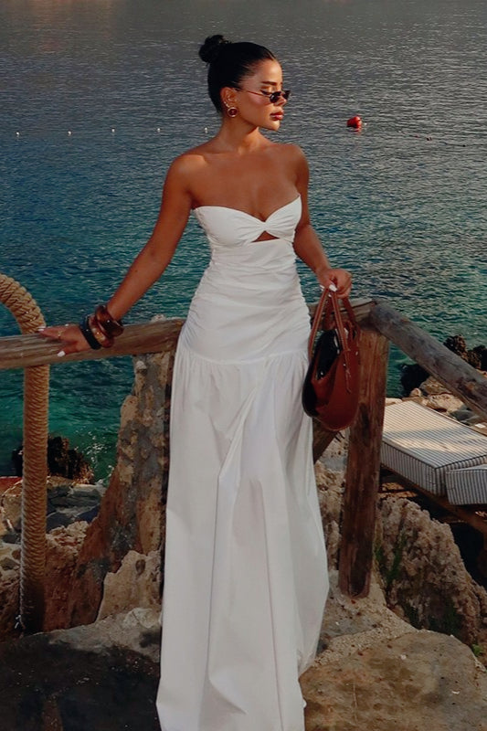 Cut-Out Strapless Birthday Dress