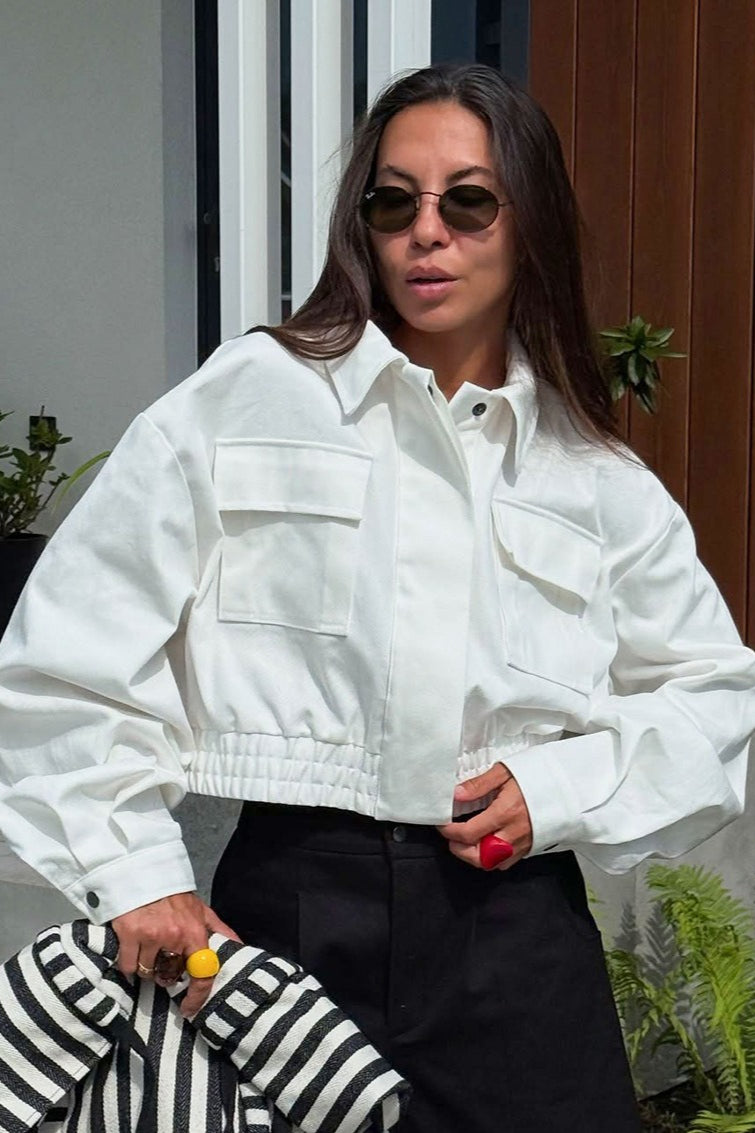 Retro Collared Short Jacket