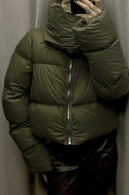 Thickened High Collar Puffer Coat - Fashionpara