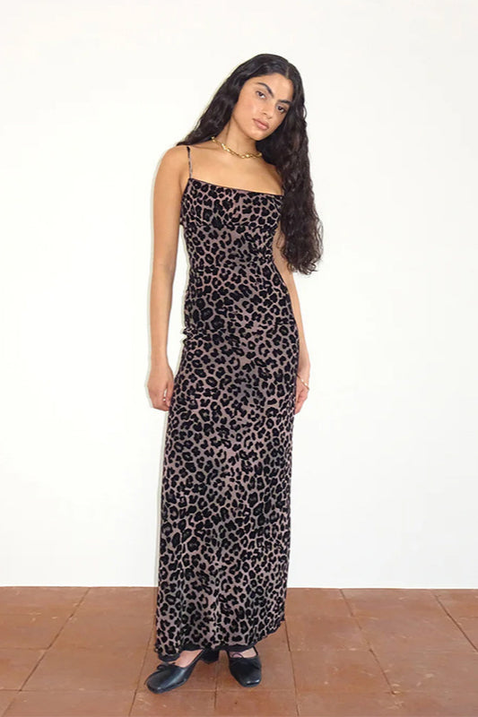 Square Neck Slim Fit Cami Maxi Dress