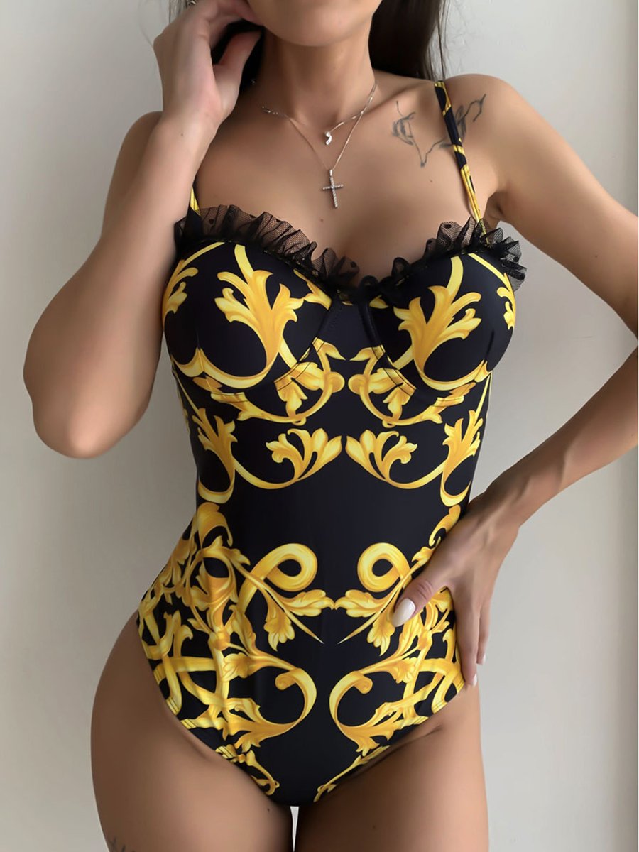 Lace One Piece Bikini - Fashionpara