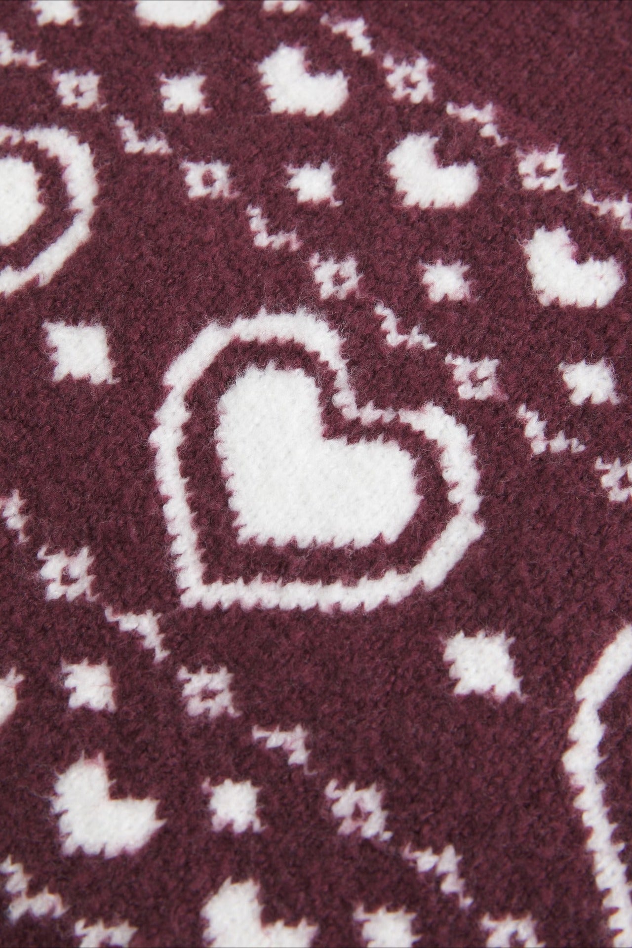 PrincessAce Heart Fair Isle Striped Knit Sweater for Comfort