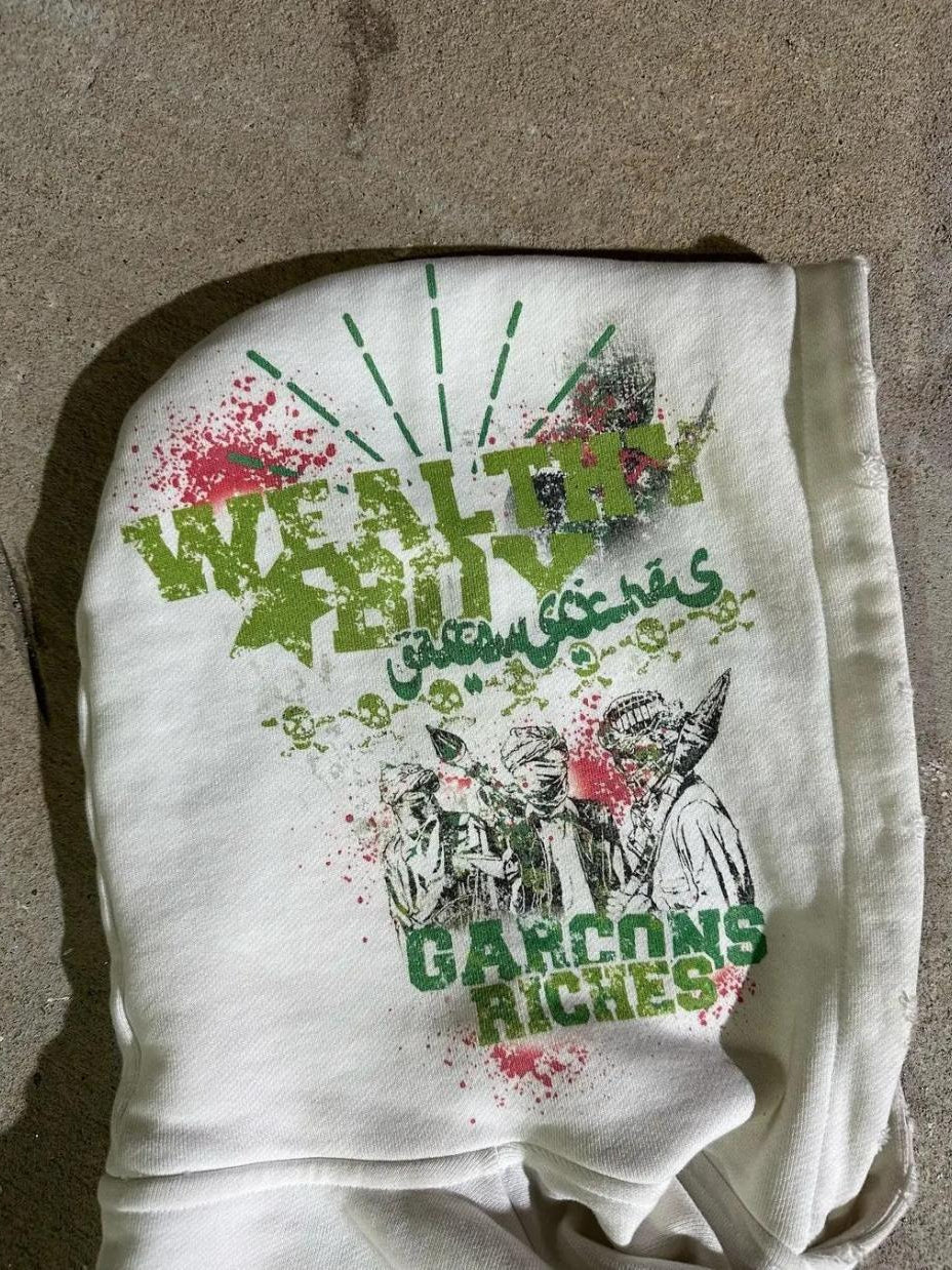 Graffiti Printed Gothic Hoodie