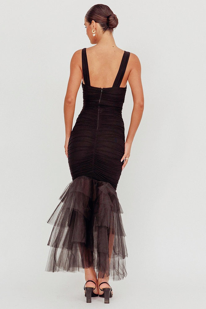 Panel Detail Bodycon Slip Dress