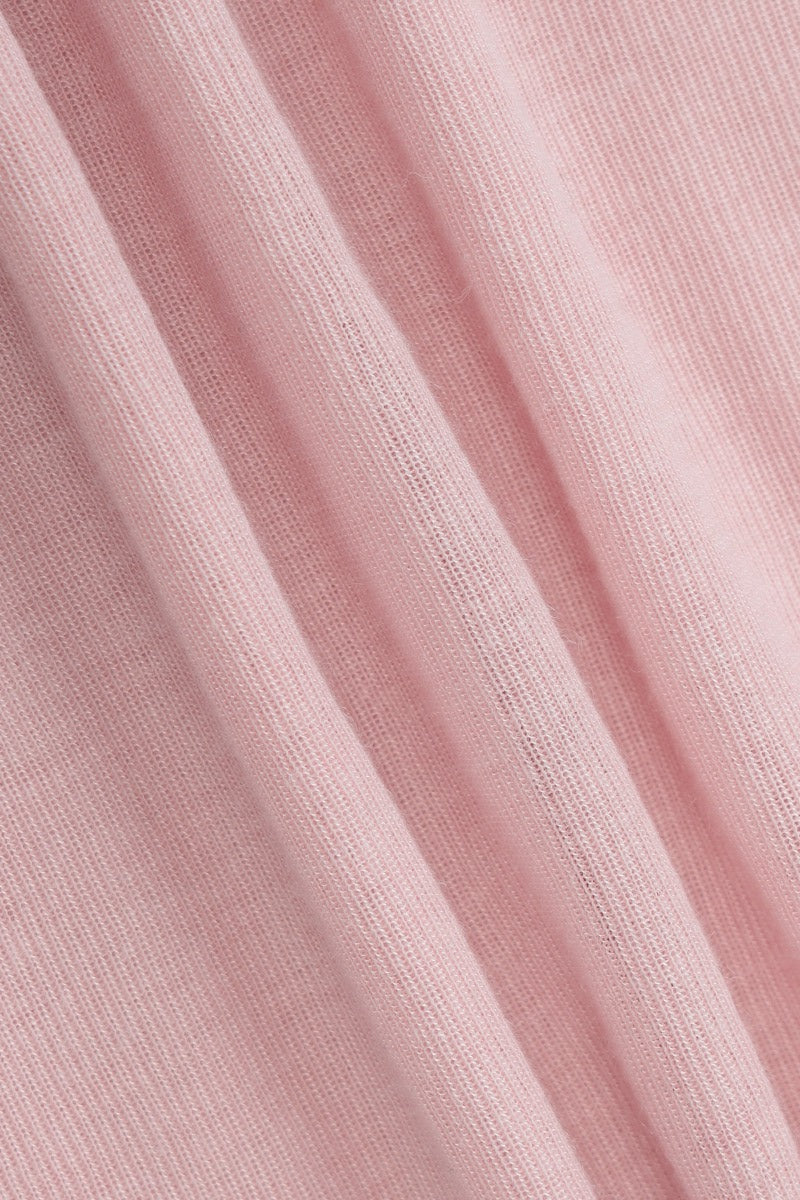 One Shoulder Sheer Long Sleeve Tee