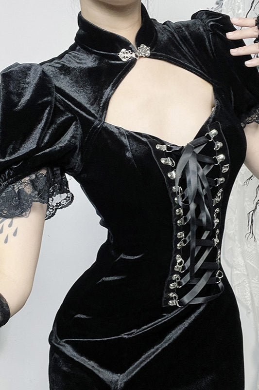 Slim Fit Oriental Gothic Dress