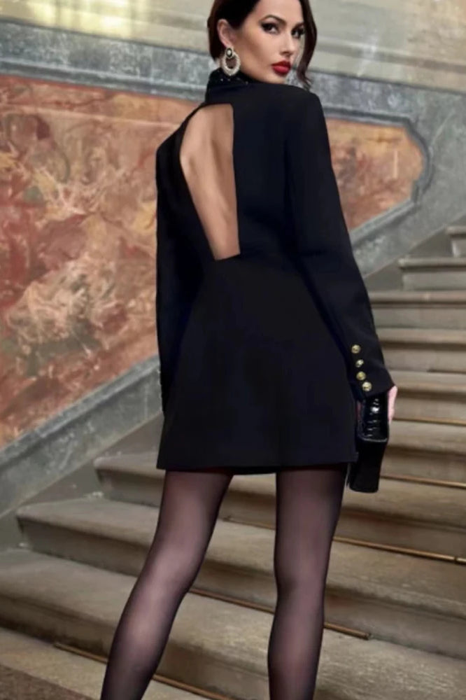 Hot Drilling Shawl Collar Blazer
