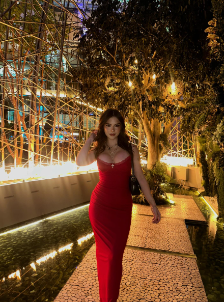 Pretty Red Spaghetti Straps Satin Lace Sheath Long Party Dress Evening Dress D1823