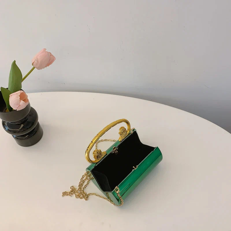 Acrylic Cylinder Crossbody Evening Clutch Bag