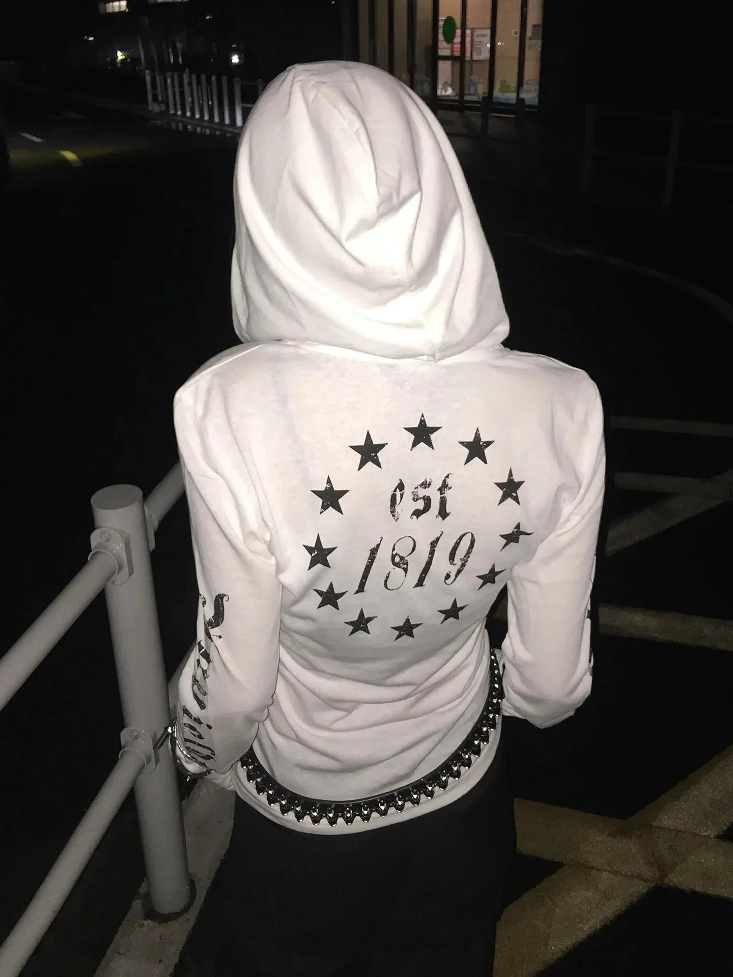 Acubi Hooded Graphic Top - Fashionpara