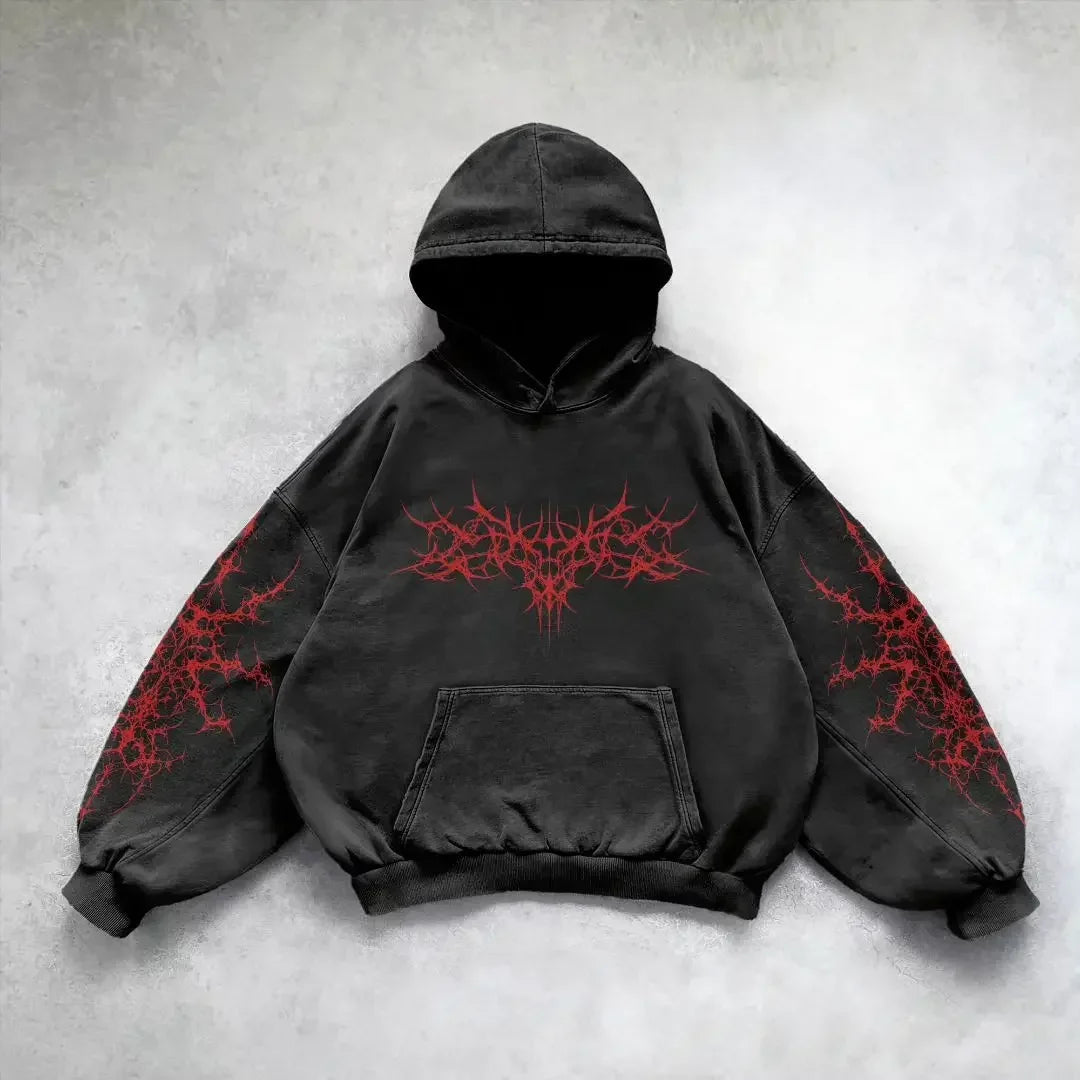 Gothic Skull Zipper Hoodie 13