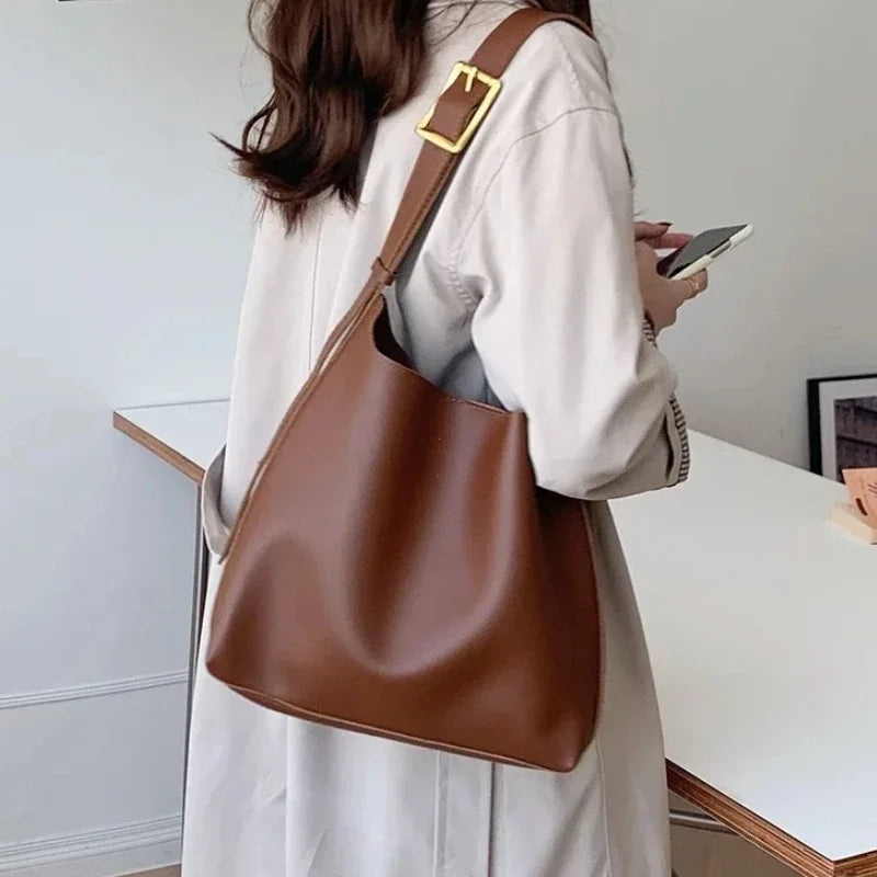 Silver Pleated Drawstring Shoulder Bag