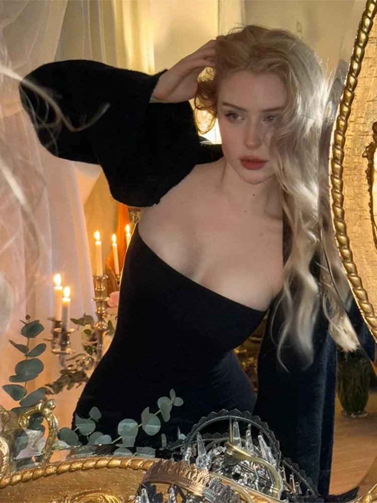 Puff Sleeve Square Collar Mini Dress