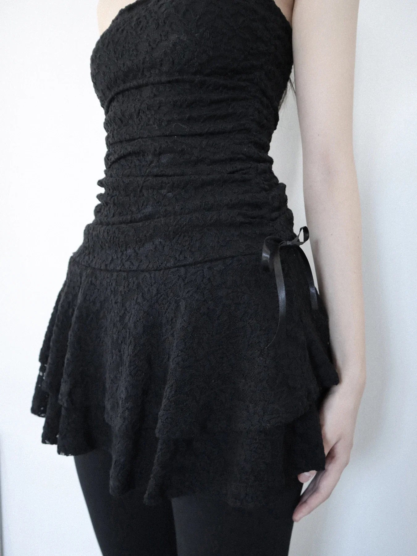 Sleeveless Mesh Cocktail M Dress