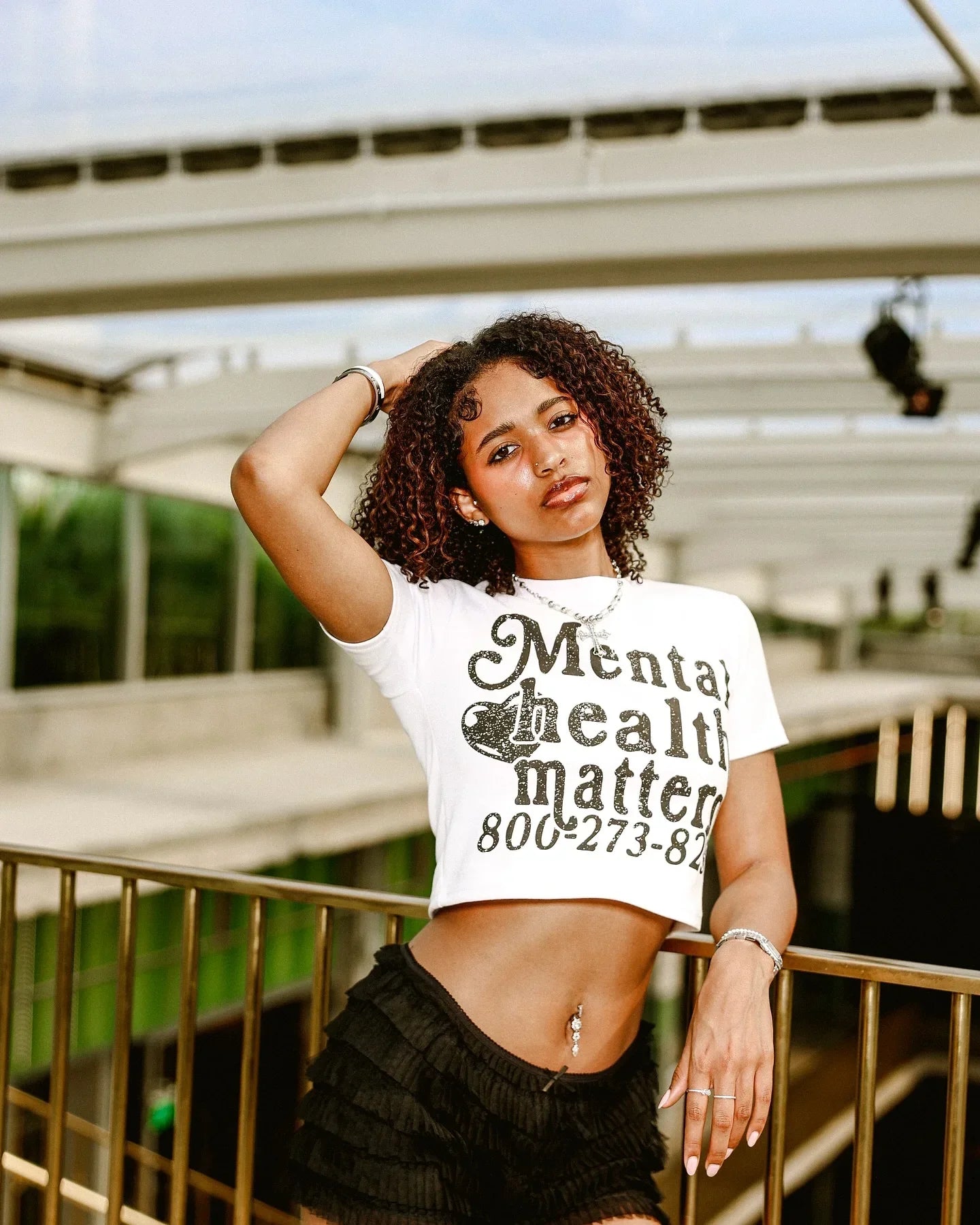 American Show Waist Letter Graphic T-shirt - Fashionpara