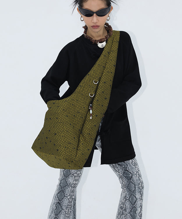 American Large Capacity Embroidery Messenger Bag