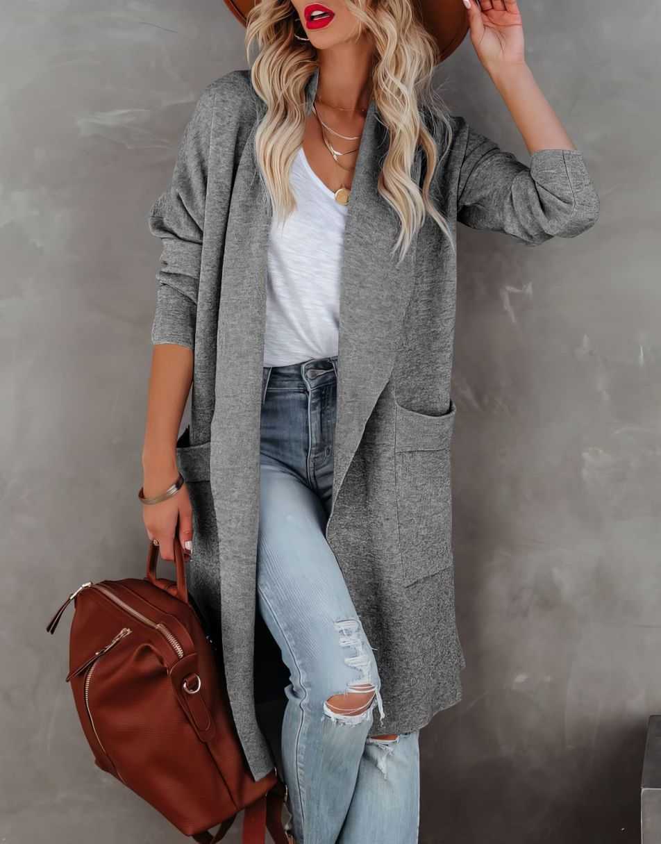 Softer Commuter Cardigan Coat with Large Lapels - ShoptheCIC