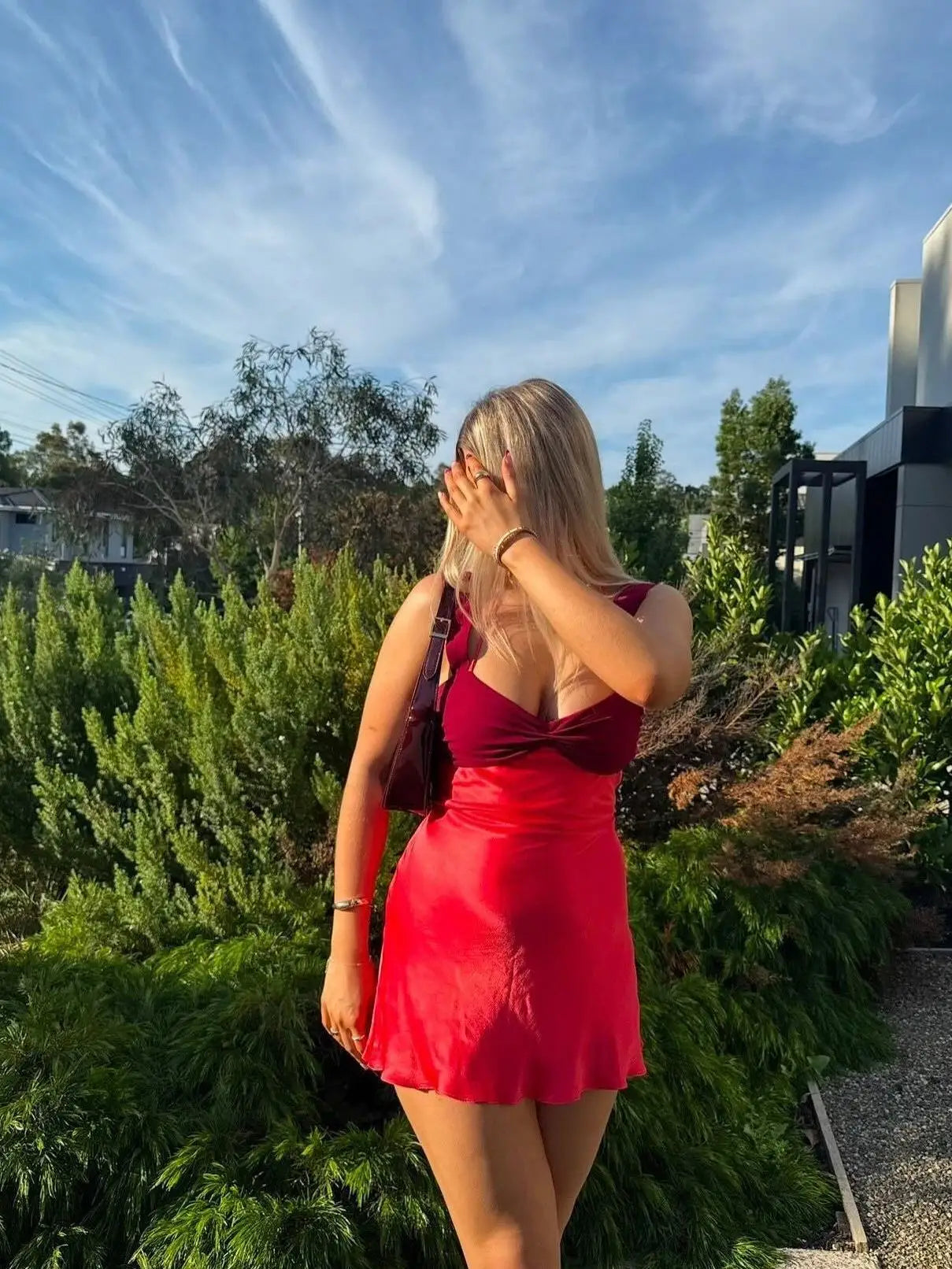 Spaghetti Strap Satin Mini Dress