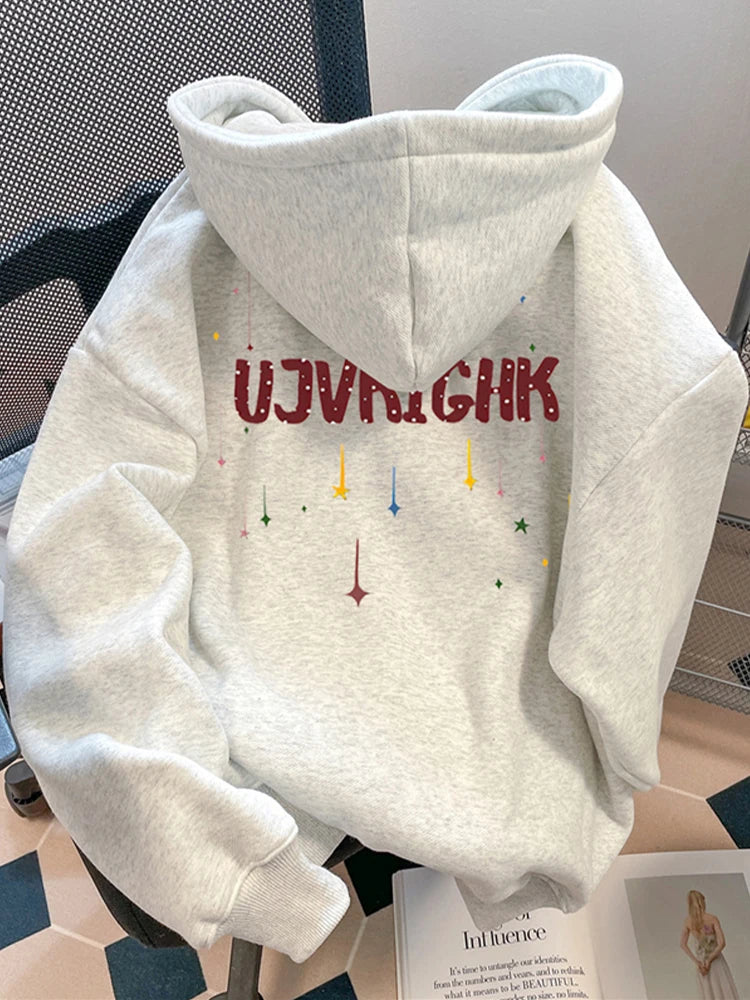 Funny Graffiti Graphic Y2K Hoodie