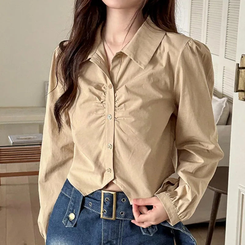 Sexy V-neck Short Sleeve French Style Blouse