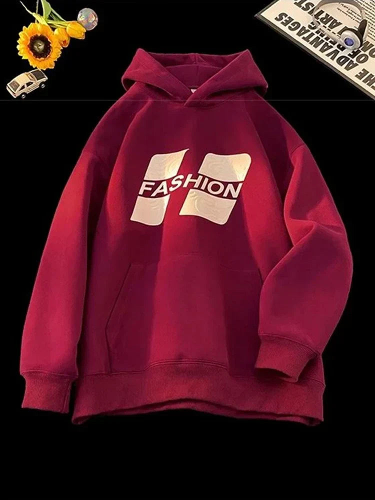 Printed Hip-Hop Street Hoodie