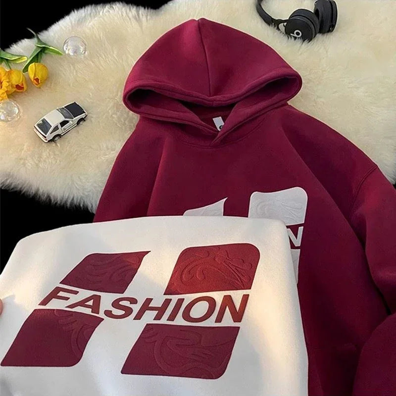 Printed Hip-Hop Street Hoodie