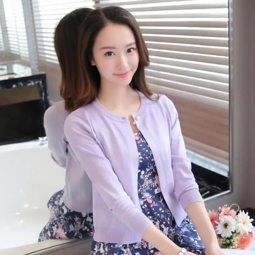 Long Sleeve Knitted Shawl Autumn Cardigan