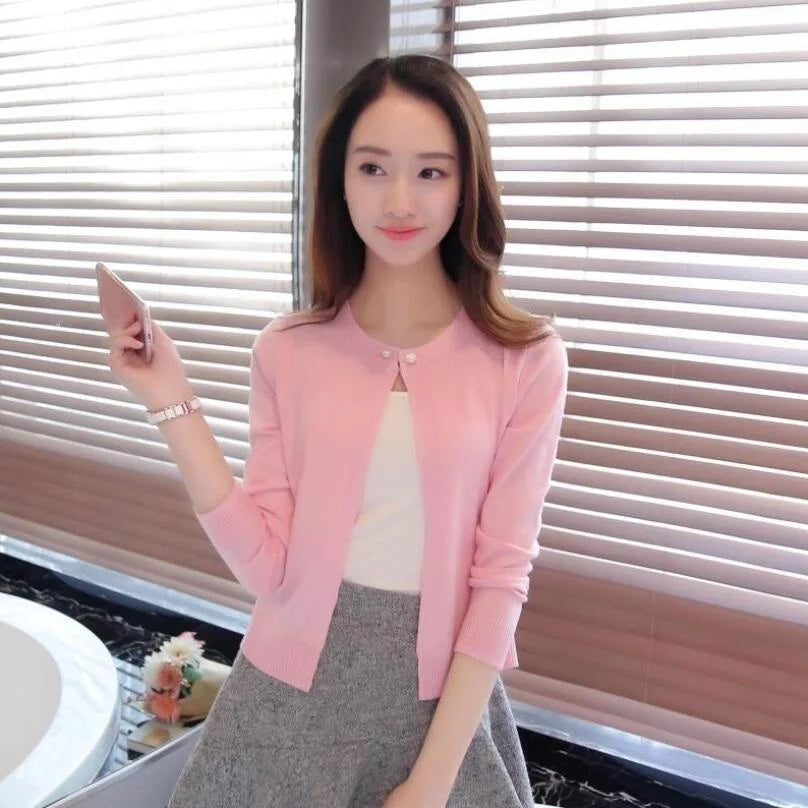 Long Sleeve Knitted Shawl Autumn Cardigan