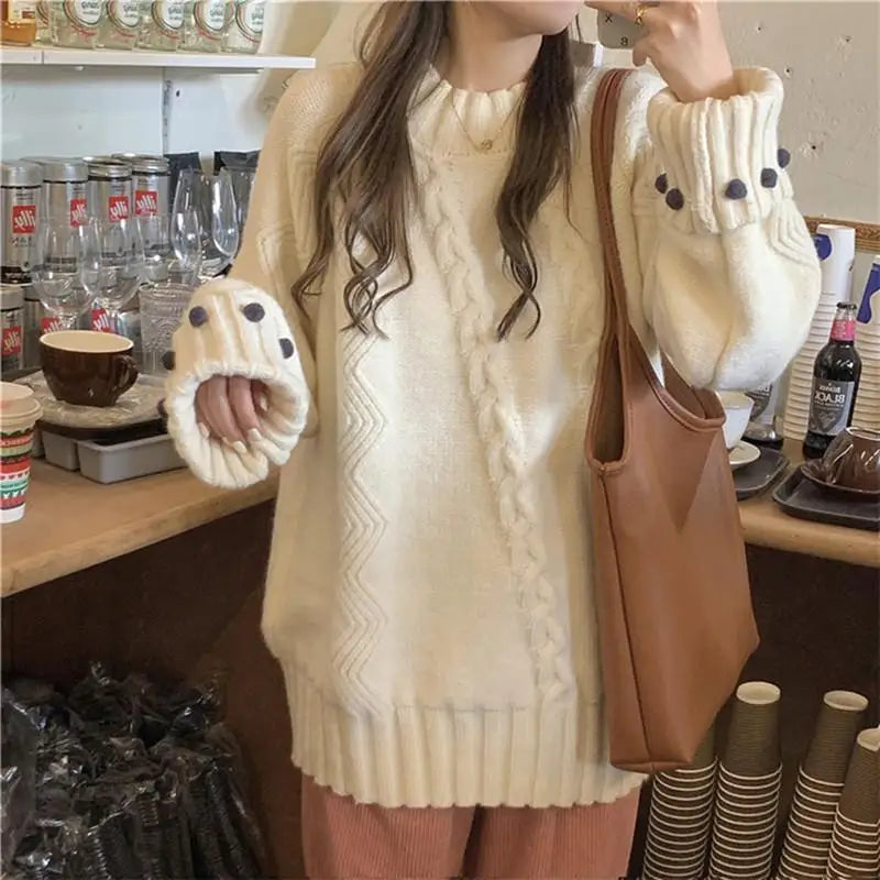Retro Thick Loose Sweater 2