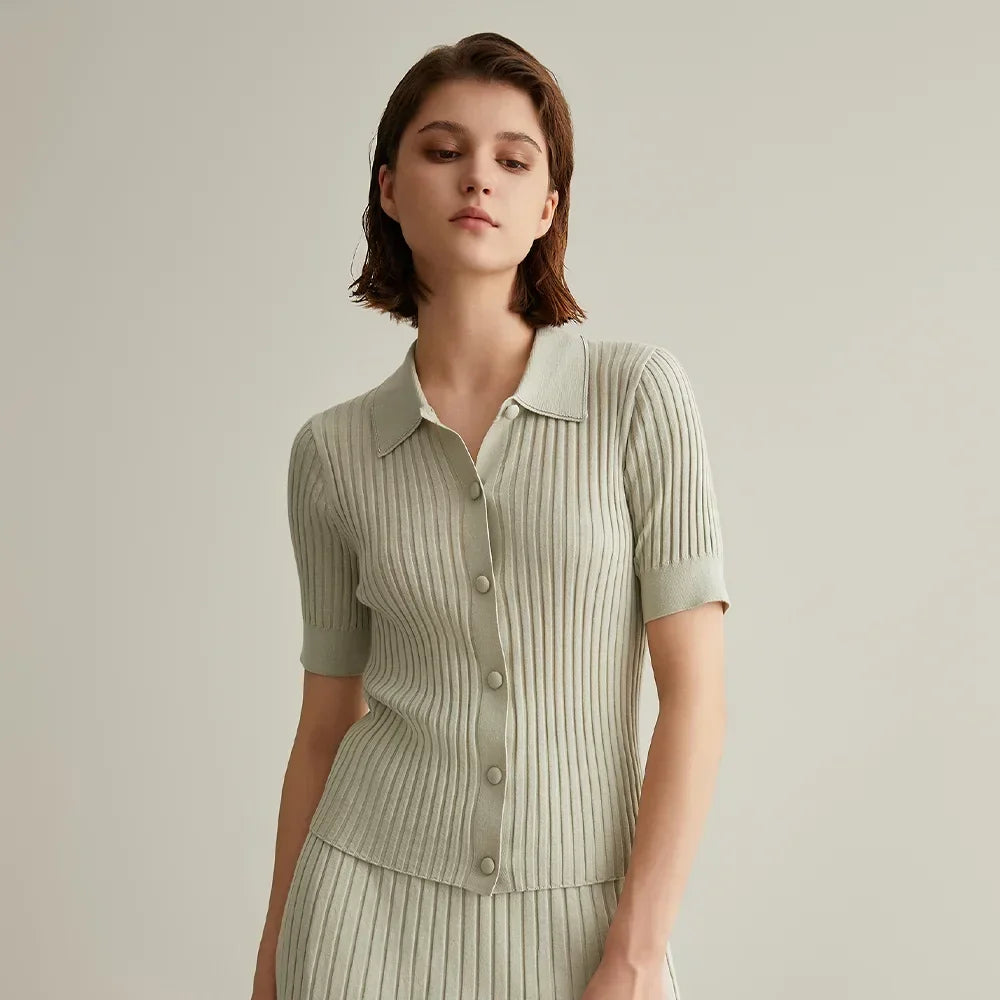 Cozy Merino Wool Soft Warm Polo 2