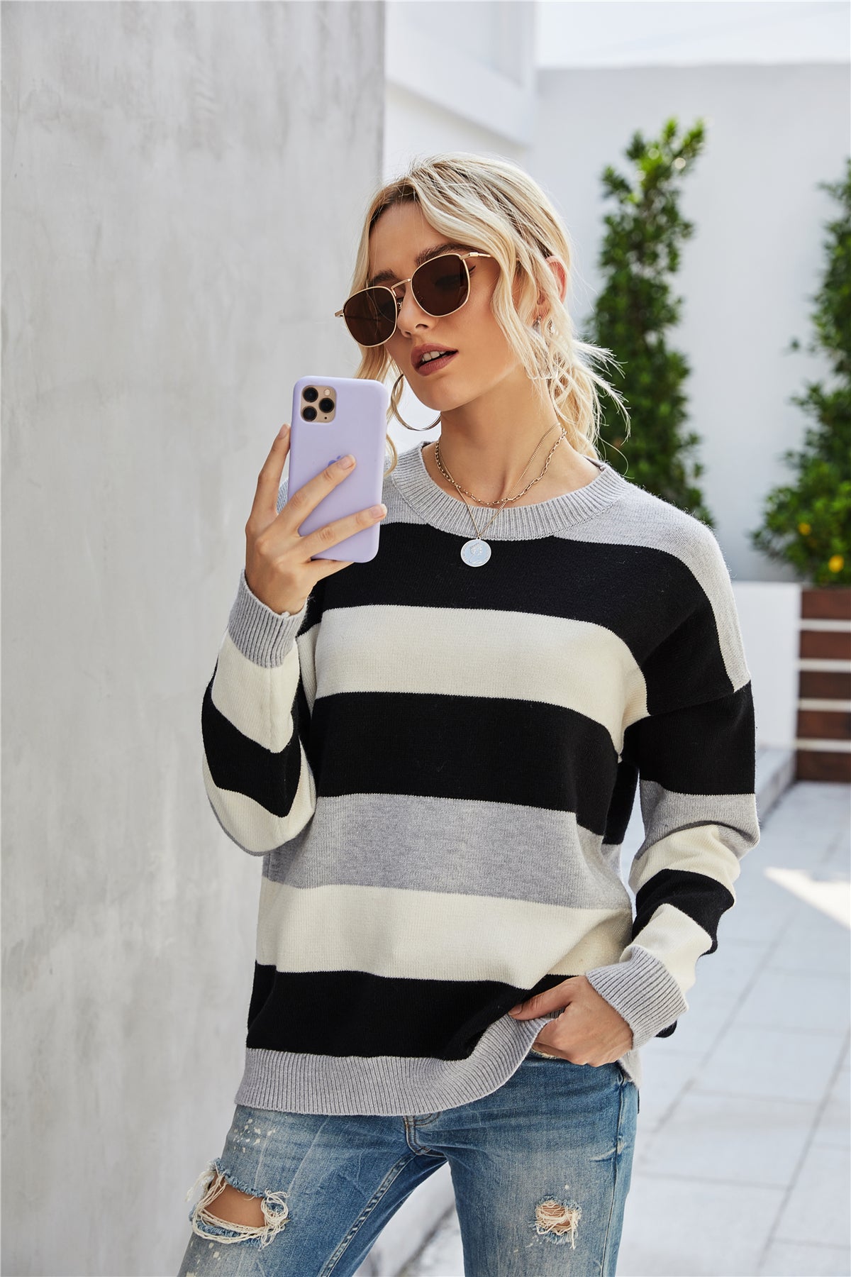 Knitted Long Sleeve Bottoming Shirt