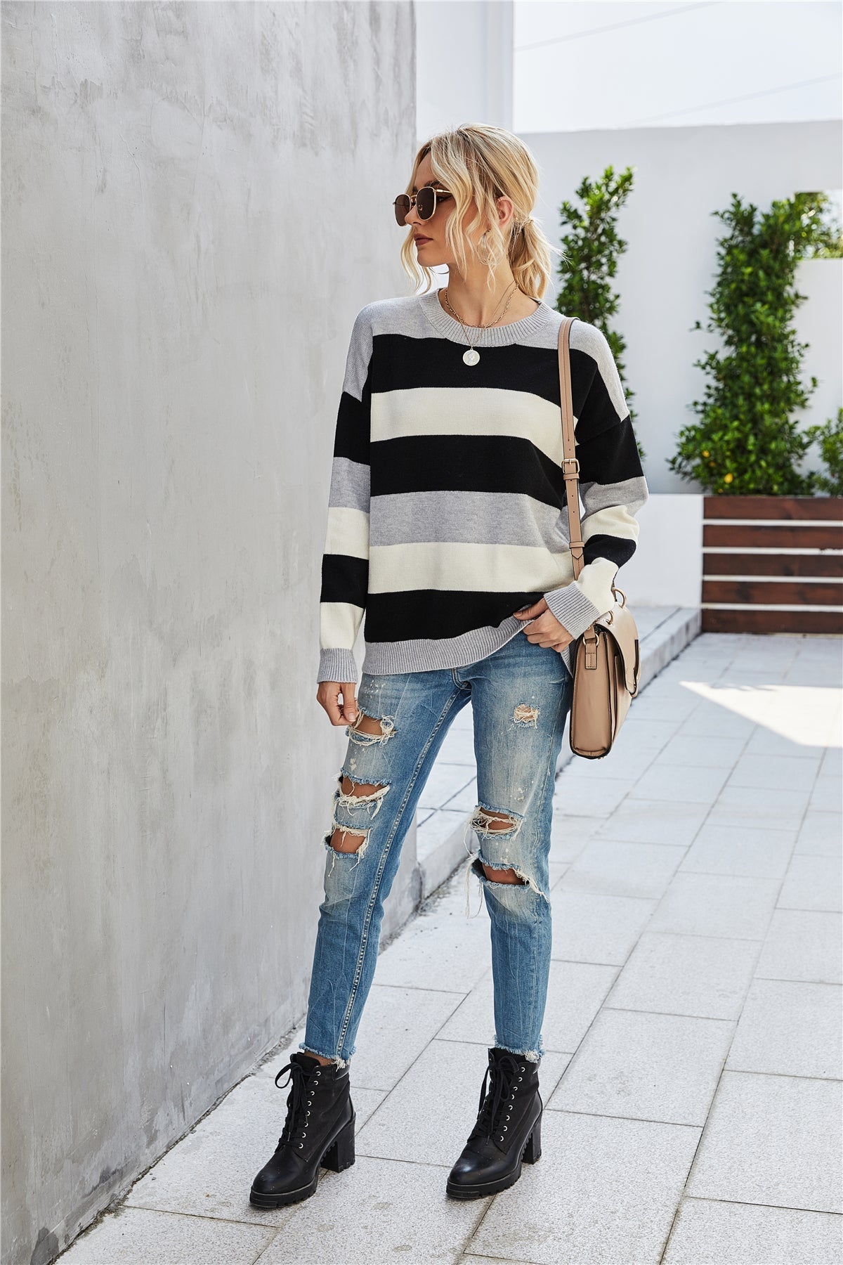 Knitted Long Sleeve Bottoming Shirt