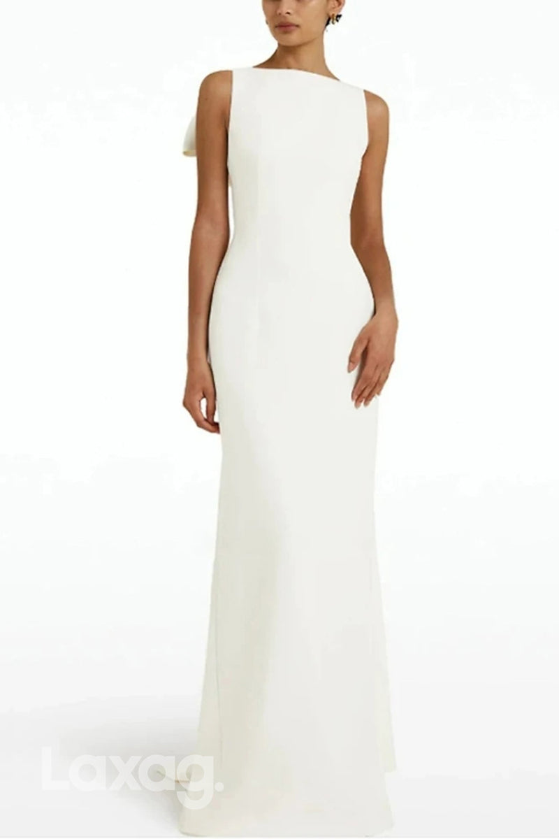 22511 - Bateau Sleek Satin Mermaid Mother of the Bride Dress with Train