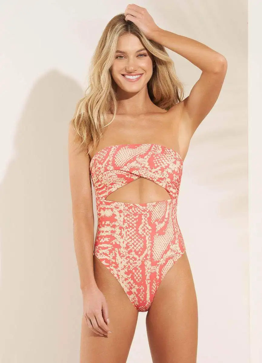 Reversible Print One-Piece Swimsuit One Piece