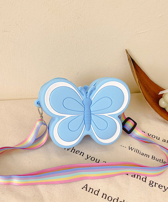 Beautiful Purple Butterfly Kids Girls Messenger Bag