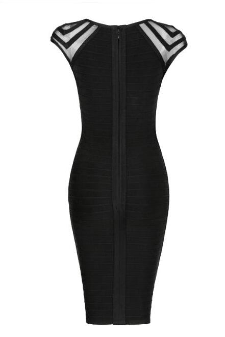 Burgundy Cut Out Short Bandage Party Dress