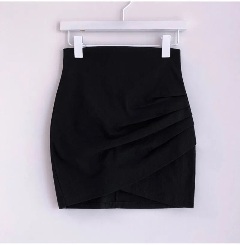 Irregular Pencil Elastic Skirt