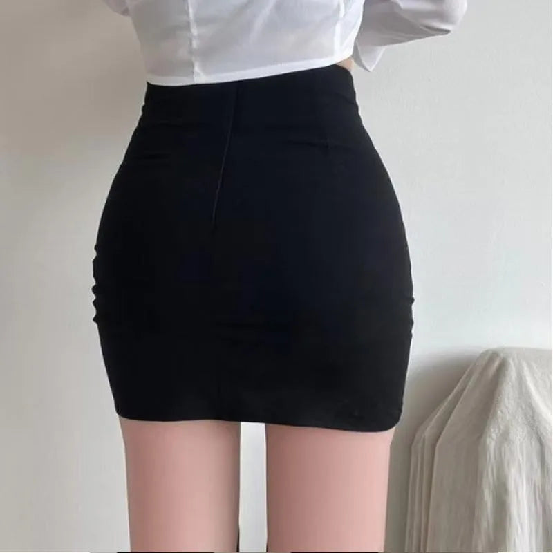 Irregular Pencil Elastic Skirt