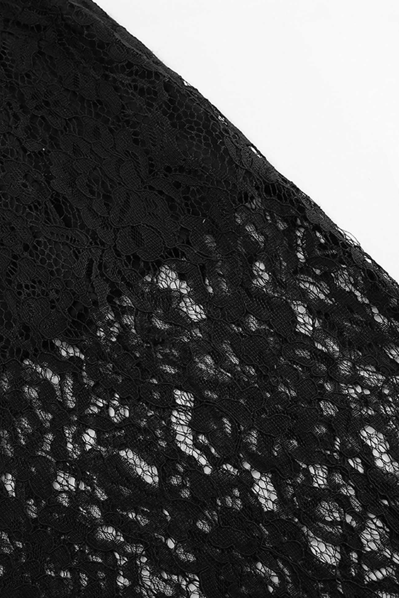 Black Lace Midi Skirt