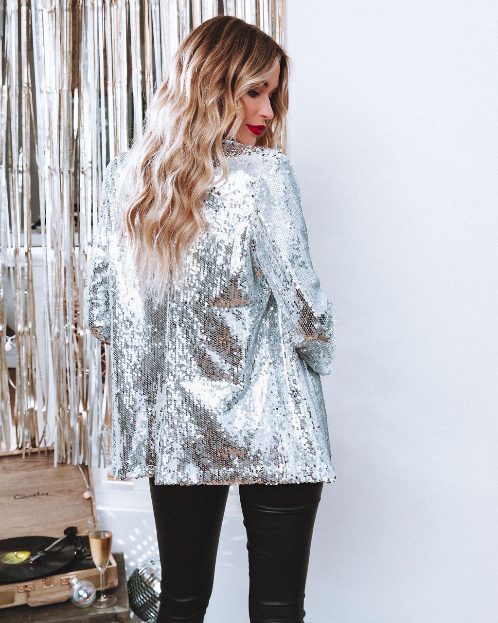 Sequin Sleeveless Bodycon Blouse Dress - View 2