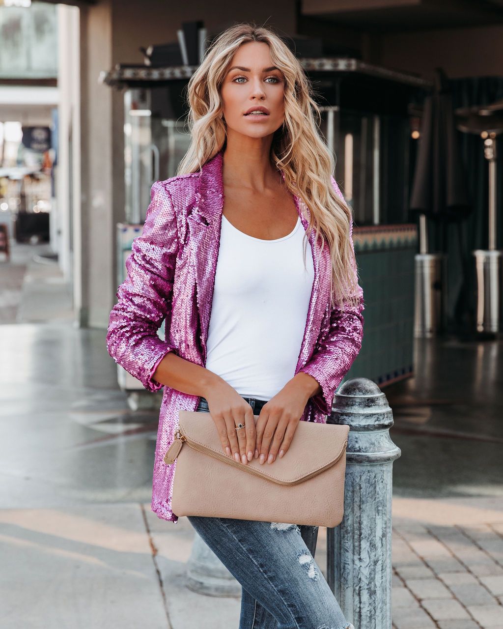 Sequin Sleeveless Bodycon Blouse Dress - View 5