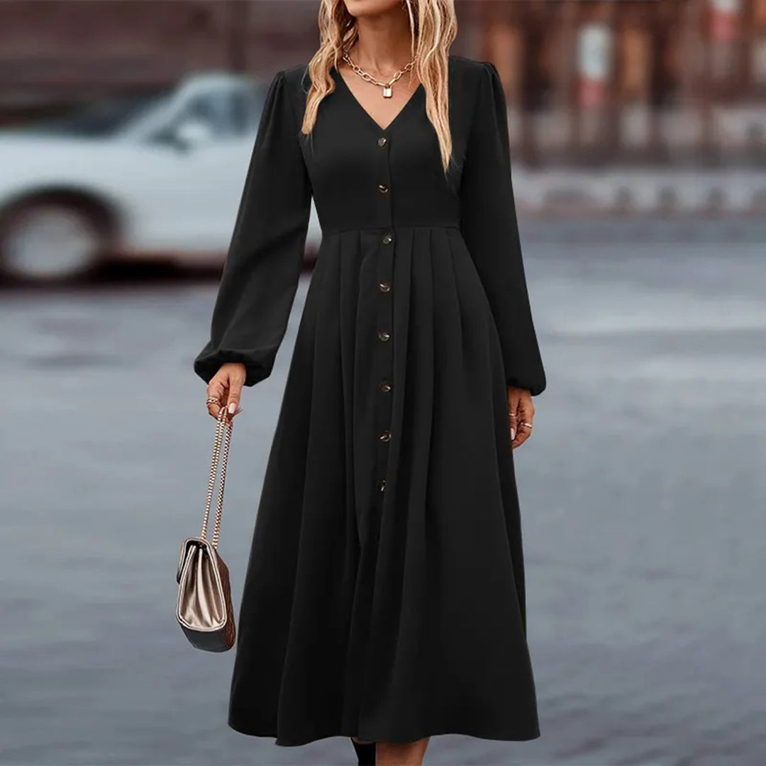 Oneida Boho V-neck Maxi Dress for Women Office and Evening