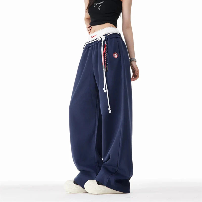 Harajuku Loose Wide-Leg High-Waisted Dance Pant
