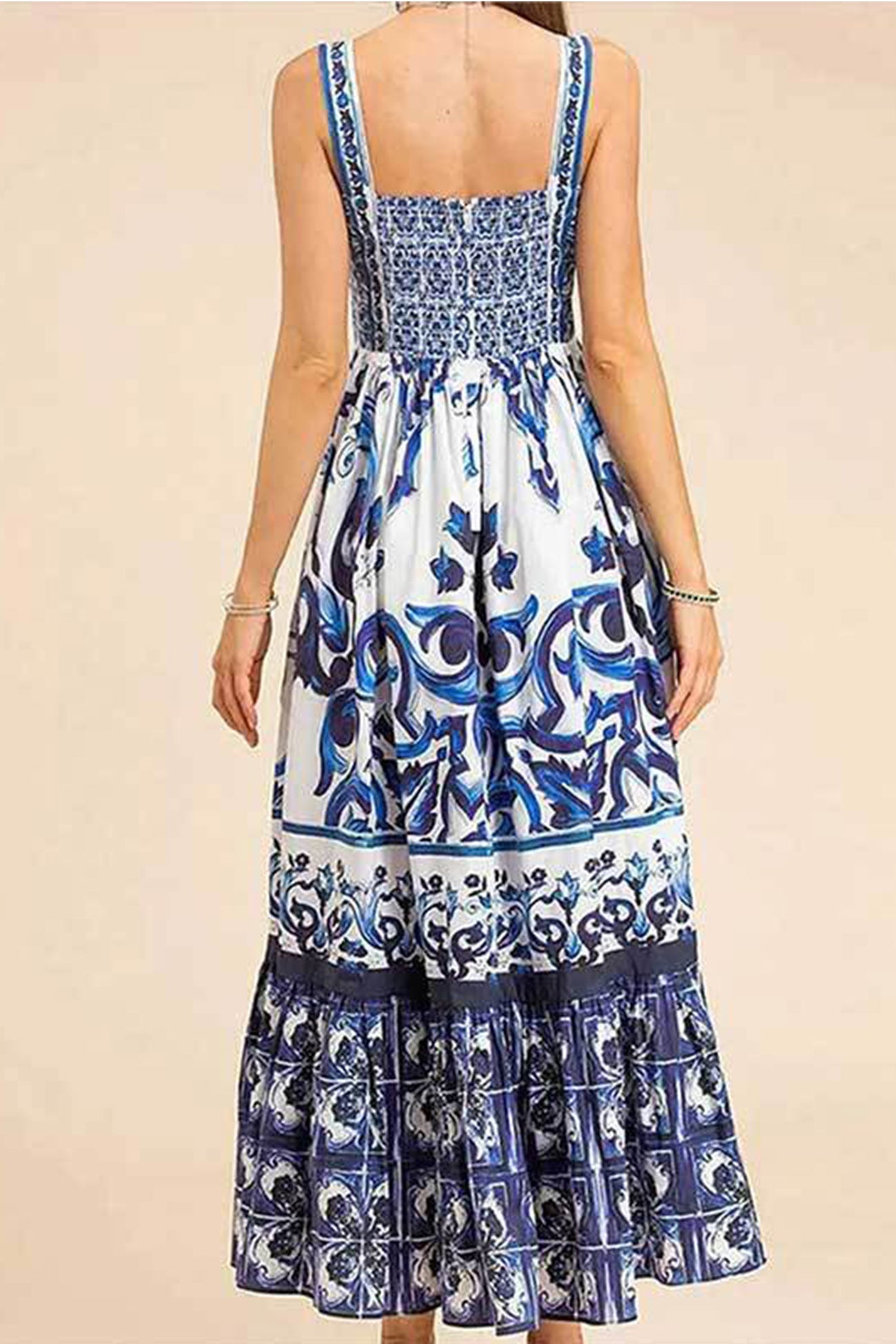 Bohemia V Neck Printed Cami Dress