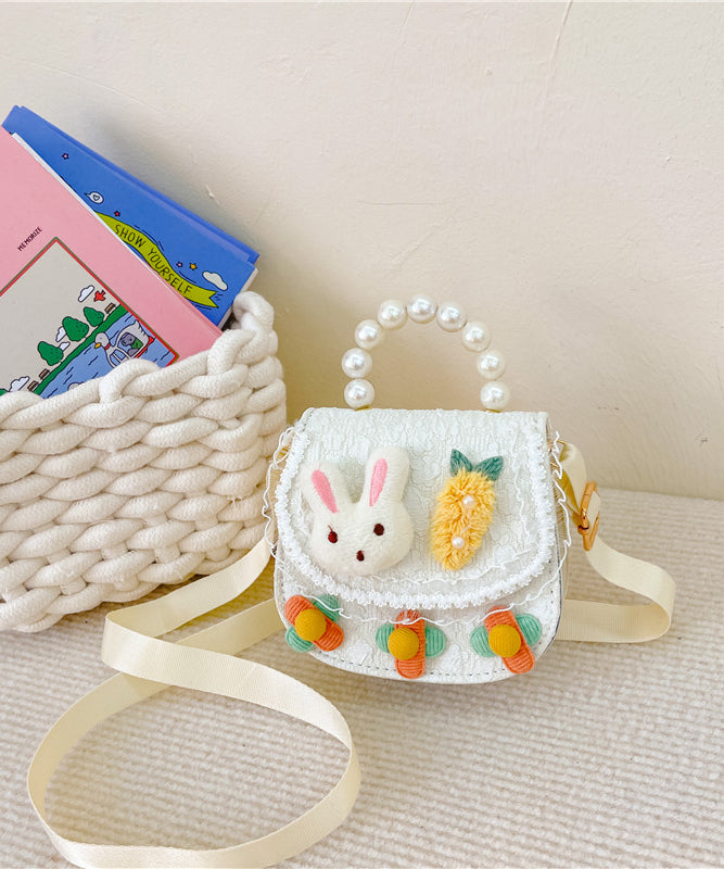 Boutique Pink Rabbit Pearl Decoration Messenger Bag