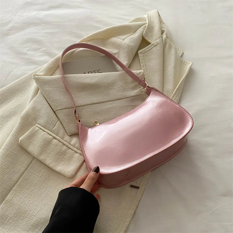 Bright Color Solid Square Shoulder Bag